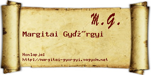Margitai Györgyi névjegykártya