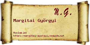 Margitai Györgyi névjegykártya